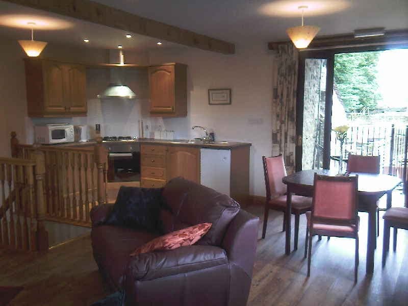 The kitchen in Old Byre Cottage